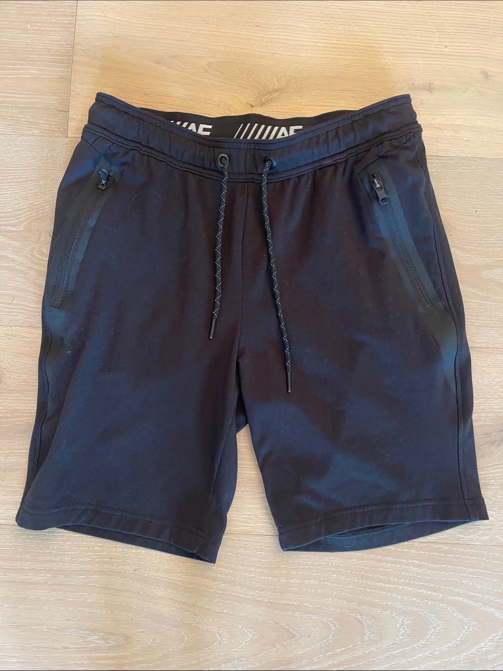 Men's Black American Eagle Athletic Drawstring Shorts